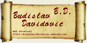 Budislav Davidović vizit kartica